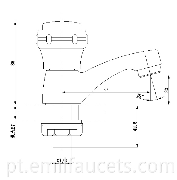 Modern time delay faucet